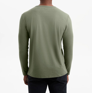 Premium <b>Mens</b> Long Sleeve OEM Sporty Eco-Friendly Breathable Polyester Relaxed Fit High Quality Fashion Clothing Factory Direct - Product Image 3