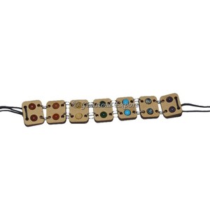 เครื่องประดับคริสตัลแฟชั่น กำไลข้อมือไม้เจ็ดจักระ ขายส่ง - Product Image 1