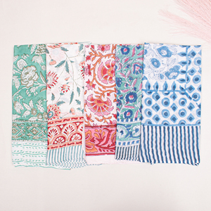 Ethnic Fashion Skin Friendly Cotton Square Scarf Neckerchief Multi Use Artisan <b>Head</b>-<b>Wraps</b> Natural Dye Colorful Bandanas Four - Product Image 5