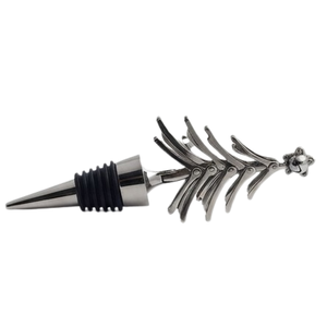 Bouchon de bouteille artisanal en métal, le plus vendu, pour champagne, finition argentée, arbre de Noël, bière, bar, vin - Product Image 2