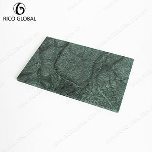 จานตกแต่งหินอ่อนสีเขียว RICO GLOBAL แบบมันเงา รูปทรงสี่เหลี่ยมผืนผ้า - Product Image 3