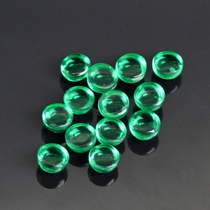 Pierre précieuse en vrac de couleur émeraude, taille brillant ronde hydro-cabochon, pour la fabrication de bijoux - Product Image 5