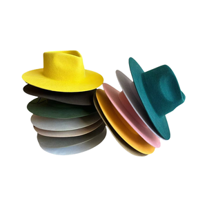Chapeau Fedora à large bord, couleur unie, protection solaire, design personnalisé, décoration à pompon, décontracté, pour l'extérieur, pêche - Product Image 5