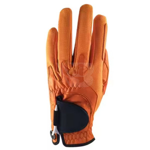 Gants de golf en peau de mouton pour hommes, avec particules antidérapantes, gants de sport à doigts séparés, main gauche, logo personnalisable, matériau en cuir et tissu - Product Image 5