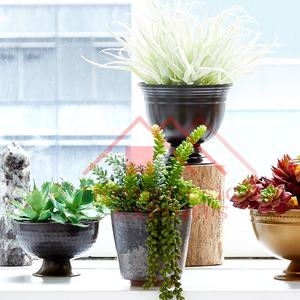 Cuenco de Pedestal de cobre antiguo de nuevo diseño/precios al por mayor, cuenco de flores de compota de Metal, jarrones para decoración del hogar, cuenco de frutas de Pedestal - Product Image 4