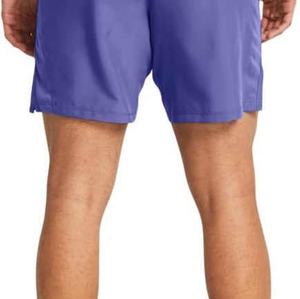 Shorts pour hommes noirs à séchage rapide, taille élastique, avec poches, mi-longs, style vintage, couleur unie, 100% coton, brodés, pour la gym - Product Image 2