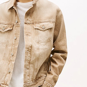 Veste en jean pour homme, personnalisable, respirante, mode hiver, vente en gros, logo personnalisé, couleur unie - Product Image 6