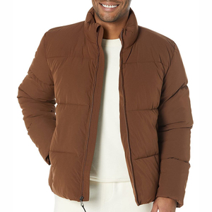 Mens Casual Puffer Jacket Soft <b>Quilted</b> Warm <b>Winter</b> Coat Water Resistant Lightweight Street Wear Custom OEM ODM Manufacturer - Product Image 1
