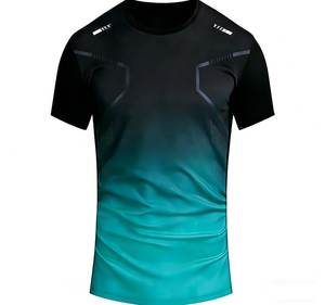 T-shirt d'entraînement de football à séchage rapide avec logo personnalisé, respirant, imprimé, vêtements de sport pour équipe - Product Image 2