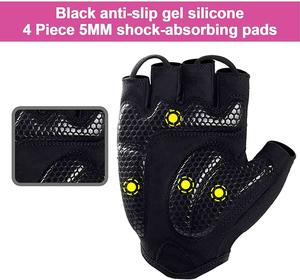 Gants de vélo respirants pour le sport, rembourrés, pour le VTT, demi-doigts, respirants - Product Image 2