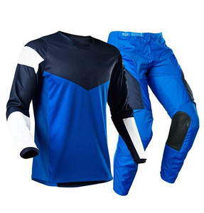 Conjunto de Jersey de Motocross Negro de Manga Larga para Hombre con Detalles Rosas y Pantalones a Juego, Secado Rápido, para Todas las Temporadas, Ropa de Carreras de Motocicleta - Product Image 5