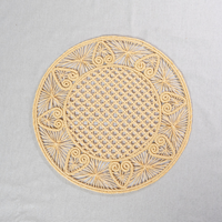 Set de table rond en fil de papier Paisley JNC - Sets de table tissés Perla Vintage et sous-verres, décoration de table bohème