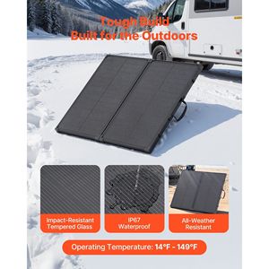 Pannello Solare Monocristallino Pieghevole Portatile 100W, Caricatore con Efficienza 24%, Impermeabile IP67, Tipo N, 16BB, Telaio 100% Nuovo - Product Image 5