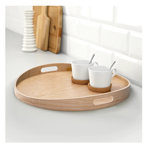 Plateau en bois fait main en bois de manguier naturel, plateau de service rustique décoratif pour table basse, cuisine, salle à manger, maison, restaurant, fête - Product Image 2