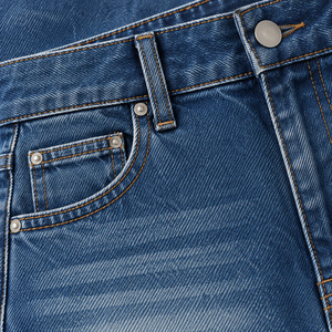 Pantalones Cortos de Mezclilla Tejida de Pierna Ancha para Hombre, Cintura Alta, Transpirables, Impermeables, Estilo Vintage Y2K, Lavados, Largos hasta la Rodilla, Casuales, Streetwear - Product Image 6