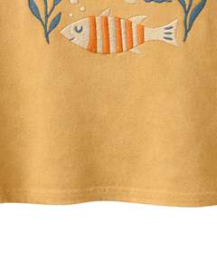 เสื้อยืดครอปพิมพ์ลายปลาสีเบจสำหรับผู้หญิง ผ้าฝ้าย แขนสั้น สไตล์ลำลอง เสื้อท่อนบนสำหรับฤดูร้อน ทรงหลวม แฟชั่นเสื้อยืดลายกราฟิก ขายส่งเสื้อผ้า - Product Image 6