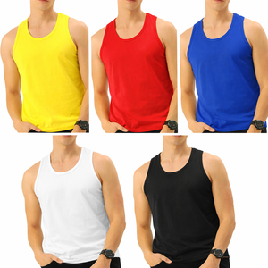 Débardeur de sport pour homme 100% coton sans manches séchage rapide respirant logo personnalisé musculation fitness vente en gros fabricant sur mesure - Product Image 4