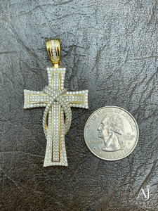 Pendentif Croix Chrétienne Iced Out en Moissanite, Sertissage Bezel, Plaqué Or 18K, Or Rose, Argent, Bijoux pour Hommes, Idéal pour les Fêtes - Product Image 6