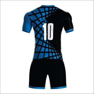 Nouveau modèle de maillot de football sublimé pour homme, ensemble 100 % polyester, manches courtes, logo frontal, uniformes de football personnalisés à vendre - Product Image 5