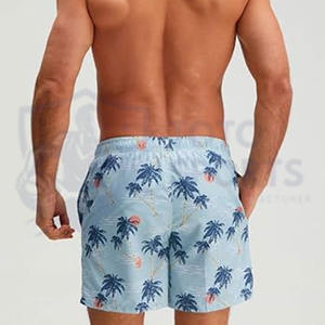 Short de bain homme en polyester, séchage rapide, nouveau design, imprimé personnalisé, doux, respirant, tendance, léger, nouvelle arrivée - Product Image 3