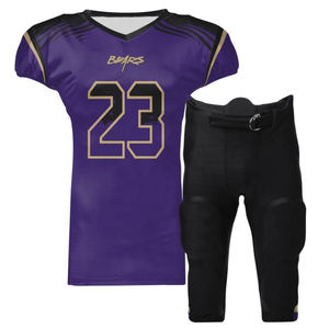 OEM Adult Sportswear Set Breathable Short Sleeve <b>Padded</b> American Football Jersey Pant Bulk Custom Printed Uniform - Product Image 5