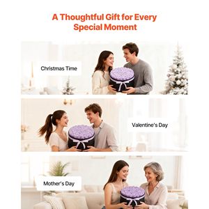 Fiori Eterni, Scatola con 50 Rose Conservate, Regalo di Compleanno Perfetto per Donne, Mogli o Madri, Bouquet Immortale ed Eterno - Product Image 5