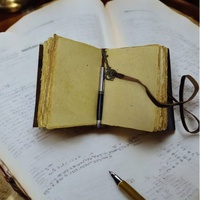 Journal en cuir fait main avec fermeture à clé antique