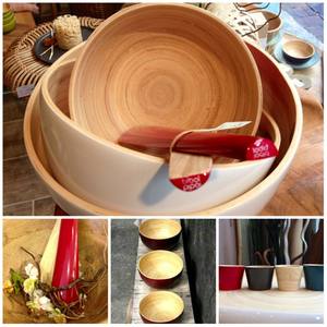 Tazones de Ensalada de Bambú Natural Tejidos en Vietnam, Coloridos, Estilo Bohemio, Hechos a Mano, Libres de BPA, Ecológicos y Personalizables - Product Image 4