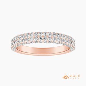 Anillo de Compromiso de Moissanita Chapado en Oro Rosa, Anillo de Eternidad, Anillo de Boda de Diamantes, Joyería de Lujo para Mujer de Gujarat - Product Image 1