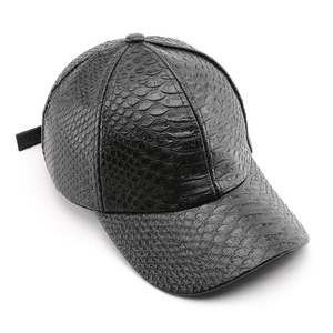 Fashion PU Leather Baseball <b>Cap</b> 6-Panel Adjustable Solid Color Unisex Hat for Casual Wear - Product Image 4