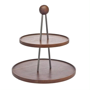 Wooden Round Shape <b>3</b> <b>Tier</b> <b>Cake</b> <b>Stand</b> From Indian Manufacturer Latest Arrival Top Grade Quality Acacia Wood <b>Cake</b> <b>Stand</b> - Product Image 6