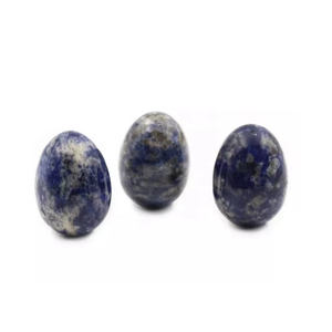 Huevo Yoni de Sodalita Natural, Huevo de Jade Semiprecioso para Protección Energética, Ejercicio Vaginal, Tallado, Feng Shui Directo - Product Image 3