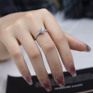 Anillo Unisex de Diamante Sintético de 1 Quilate, Chapado en Platino, Oro Blanco de 14k, Corte Brillante, Color D, Certificado IGI, Joyería de Compromiso - Product Image 5
