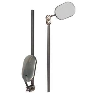 Low MOQ High Quality Pakistan Made Oval Shape Stainless Steel Eyelash <b>Mirror</b> <b>Foldable</b> Makeup Pocket <b>Mirror</b> Silver Finish Tab - Product Image 1