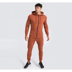 Survêtement de Fitness à capuche pour hommes, vêtements d'entraînement, de couleur Pure, bon marché, tendance, vente en gros, 2020 - Product Image 4