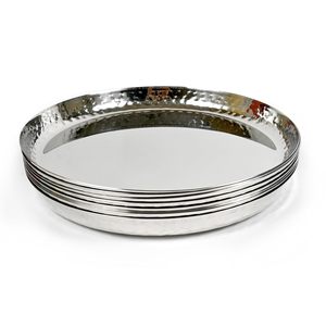 Plato de Servir de Acero Inoxidable Pulido a Espejo, Ecológico, Duradero, No Tóxico, Diseño Minimalista, Apto para Lavavajillas - Product Image 4