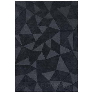 Tapis en laine tufté à la main sur mesure, couleur noire, poils longs, antidérapant, adapté aux animaux domestiques, lavable, décoration de salon - Product Image 1