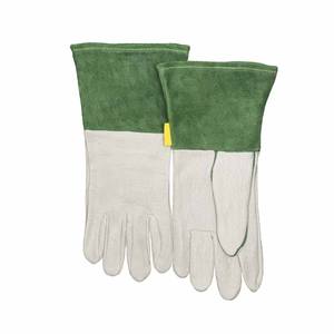 Gants de soudage TIG en cuir pleine fleur et croûte de cuir de qualité supérieure, robustes, pour la sécurité des mains dans l'industrie, la lutte contre les incendies et la construction - Product Image 1