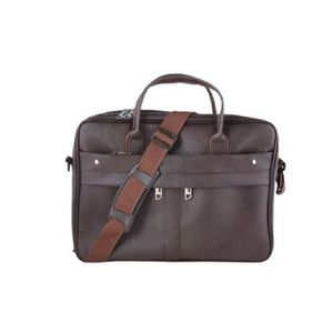 100% Genuine Leather Men's Laptop Briefcase <b>Bag</b> Premium Quality Durable Vintage Design Portable Lightweight Waterproof Briefcase - Product Image 1