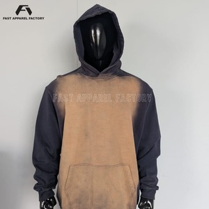 Superior Quality Men's 100% Cotton <b>Brown</b> and Grey Hoodie OEM Service Low MOQ Durable Sustainable Pullover <b>Brown</b> and Grey Hoodie - Product Image 5