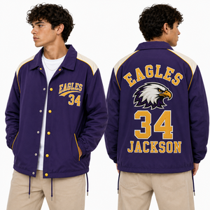 2025 Coaching Line Jacket Satin College Bomber Jacket Windbreaker Breathable Men Windproof <b>Coaches</b> Jackets - Product Image 5