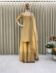 Elegante Salwar Kameez Pakistaní Bordado y Lavable, Últimas Colecciones, Tela de Alta Calidad, Material para Vestido Elegante Fatema - Product Image 6