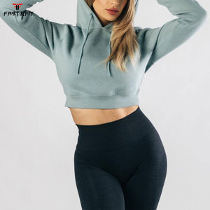 Sudadera con Capucha Corta Personalizada para Mujer, Sudadera Informal con Capucha, Transpirable, con Logotipo Frontal, 100% Algodón - Product Image 4