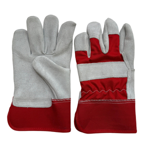 Canadian <b>Gloves</b> <b>Knit</b> Wrist Cowhide Palm Safety Work <b>Gloves</b> Canadian <b>Gloves</b> Extended Safety Cuff Leather Work <b>Gloves</b> - Product Image 1