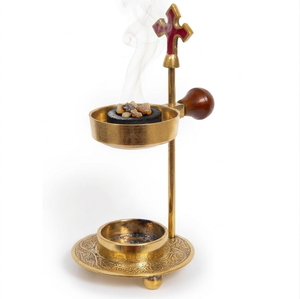 Incensario Cristiano de Latón con Aroma a Sándalo y Jazmín, Decoración para el Hogar de Primavera/Verano - Product Image 6