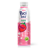 Bici Bici Zwarte Bes Smaak Frisdrank met Nata De Coco 500ml Fles OEM ODM Fabrikant Dranken Puree Fruit Smaak