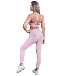 Conjunto de Yoga Flexible de Talla Grande para Mujer, Dos Piezas, Sin Costuras, Acanalado, Leggings de Cintura Alta, Sujetador Deportivo de Secado Rápido, Elástico en Cuatro Direcciones - Product Image 5