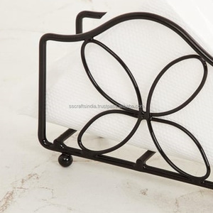 Support de serviette en métal élégant et luxueux, fourni directement par l'usine, emballage personnalisé pour la décoration de table de mariage et d'hôtel, exportation - Product Image 5