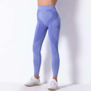 Leggings en tricot à taille haute, couleur unie, extensibles, respirants, pantalons pour femmes - Product Image 5