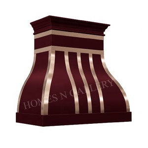 Hotte de cuisine murale en acier inoxydable de haute qualité, design cloche personnalisé, plusieurs finitions, avec couvercle ventilé - Product Image 6